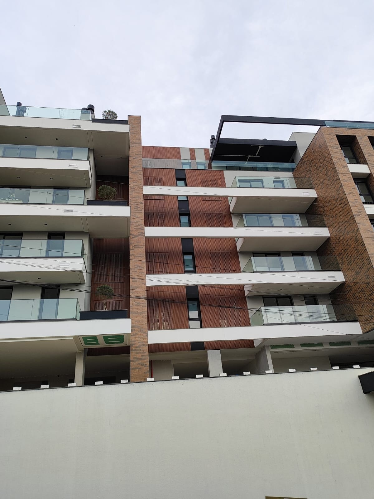 Revestimento em fachada residencial